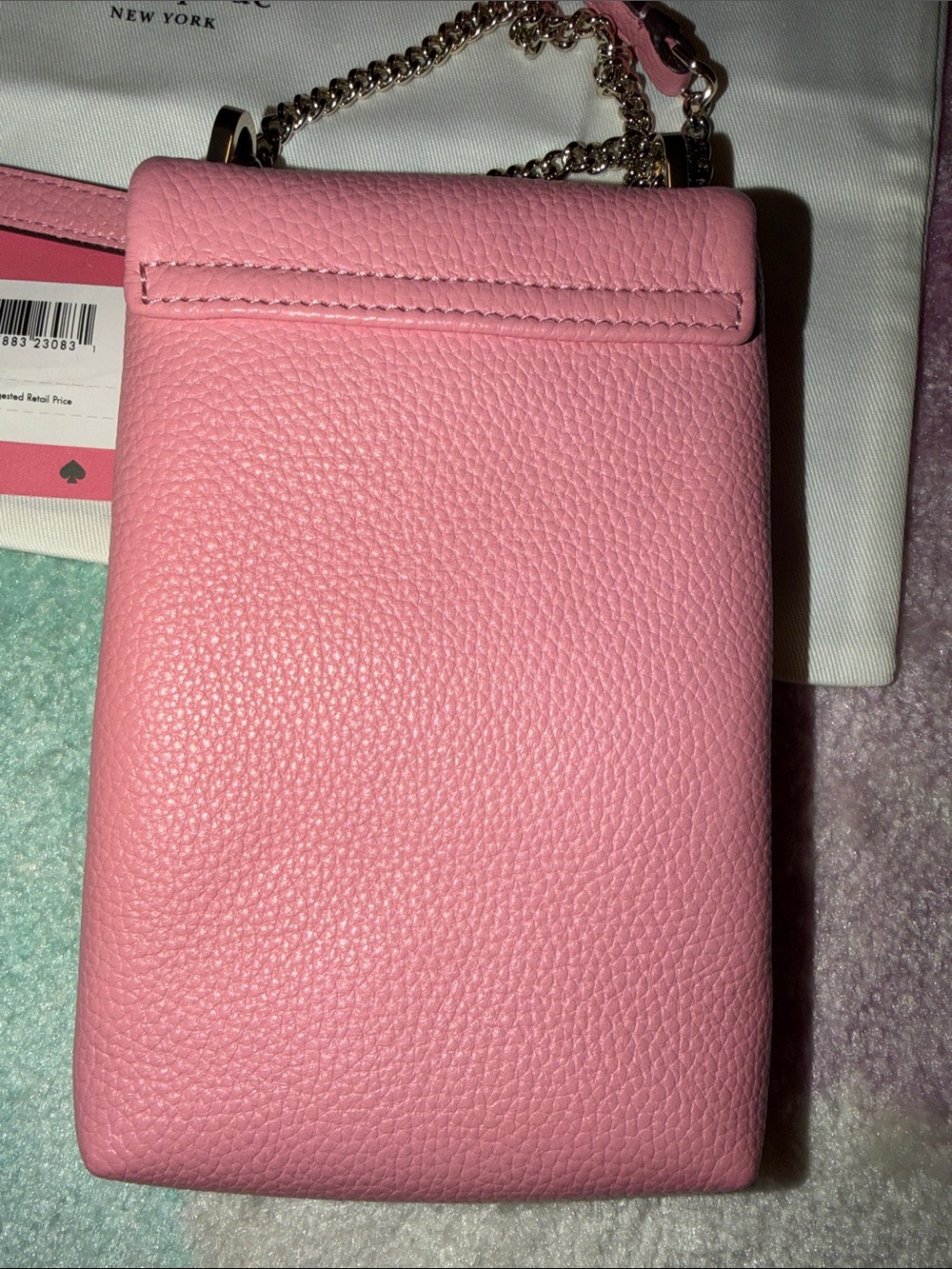 Kate Spade Bradley Pebbled Leather Crossbody In Rococo Pink with Dust Bag - Picture 6 of 10